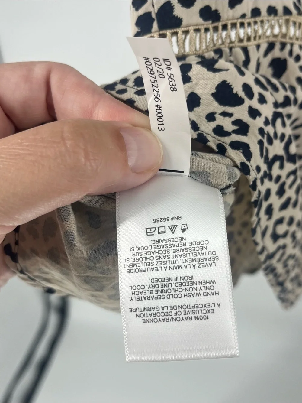 Express Beige and Black Leopard Print Peplum Tunic